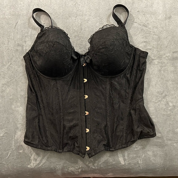 Savage X Fenty Black Lace Bustier Corset - 3x - Picture 6 of 8